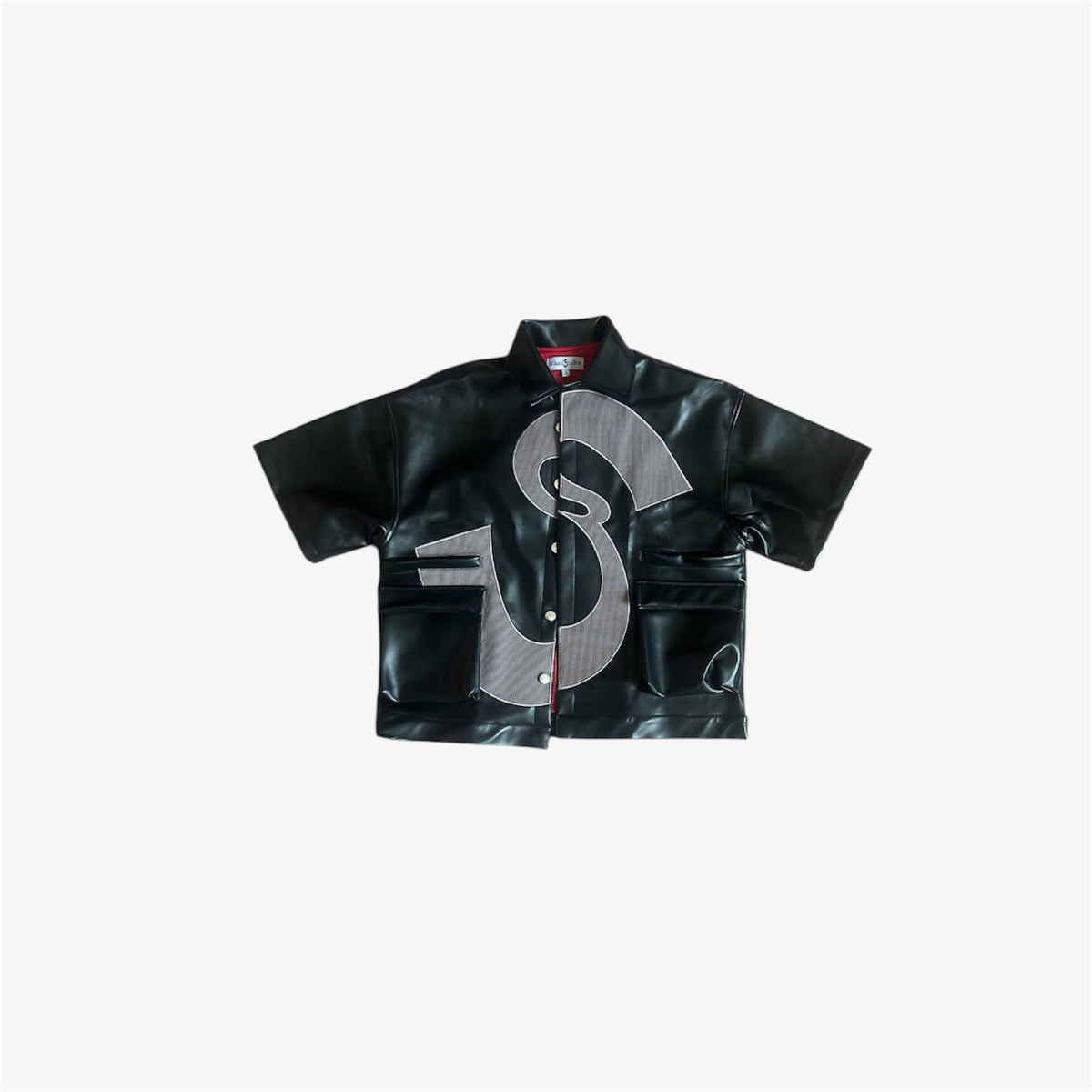 .S3V1 BLACK LEATHER SHIRT