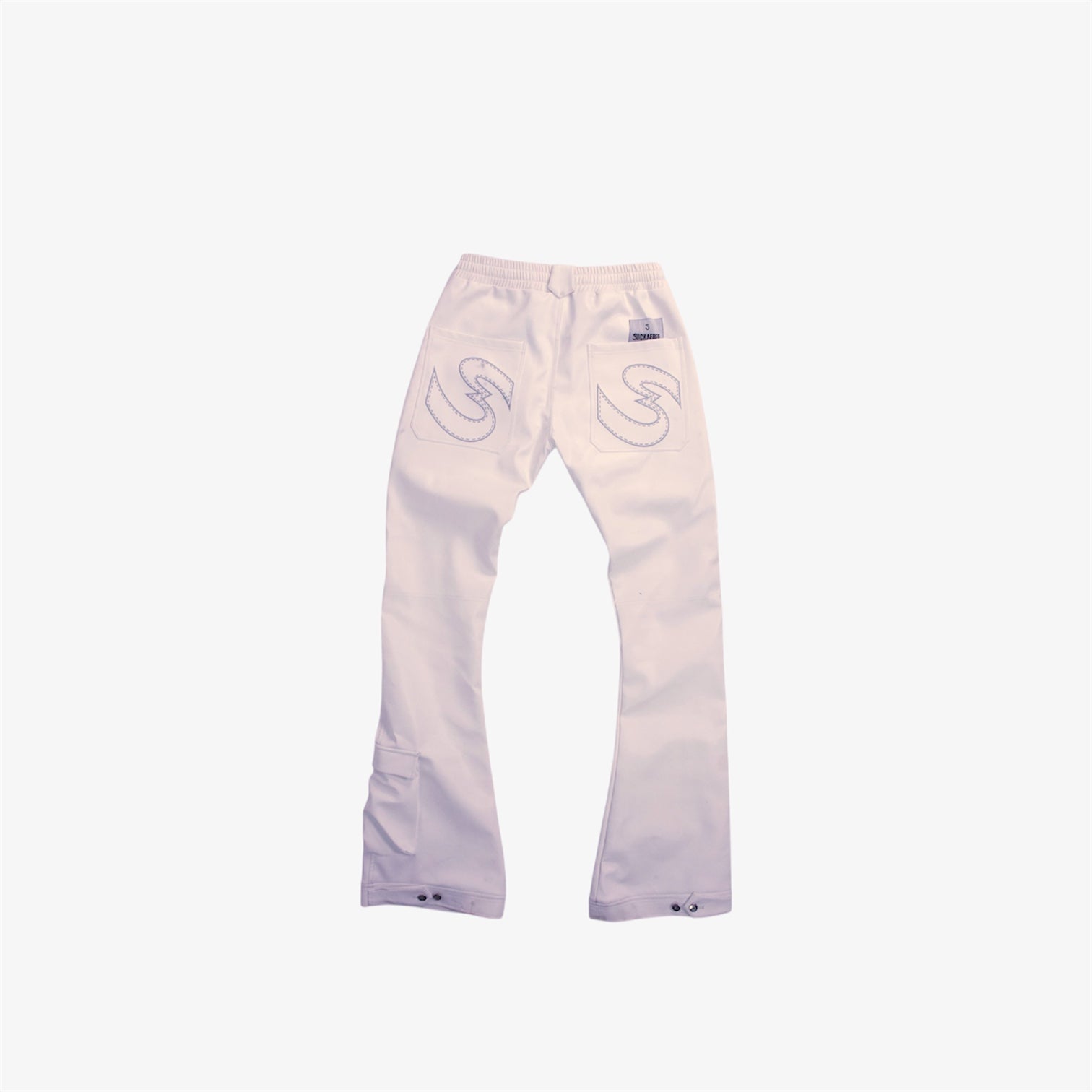 .S3V1 WHITE LEATHER TROUSERS