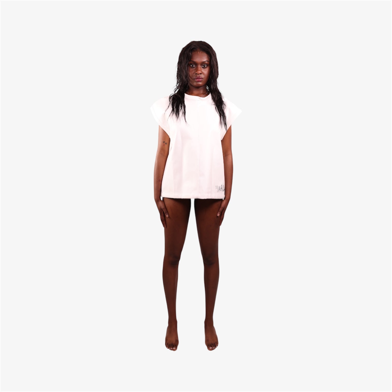 .S3V1 WHITE LEATHER VEST