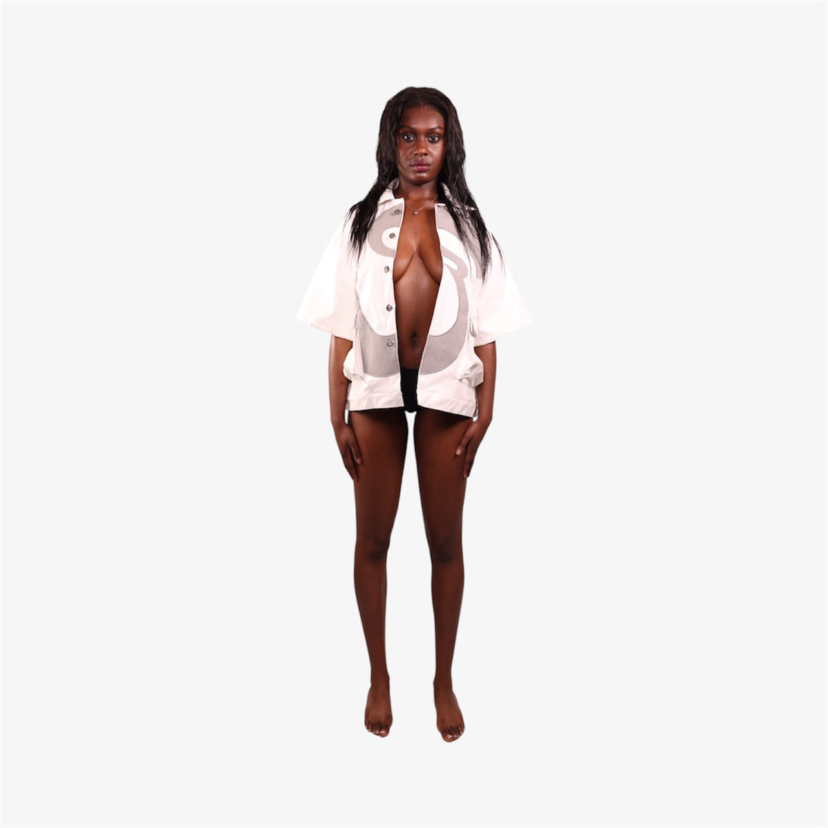 .S3V1 WHITE LEATHER SHIRT