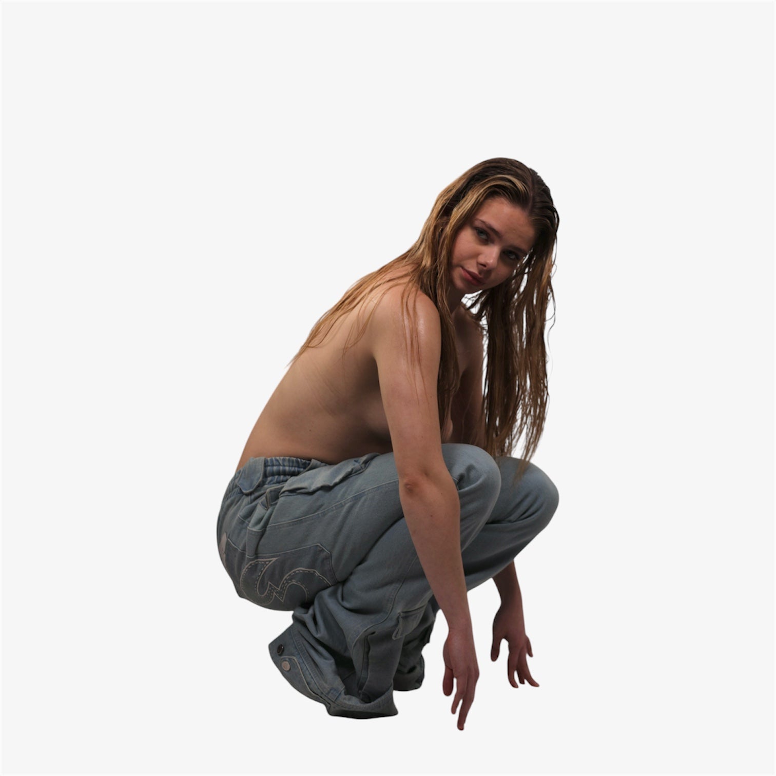 .S3V1 BLUE DENIM TROUSERS