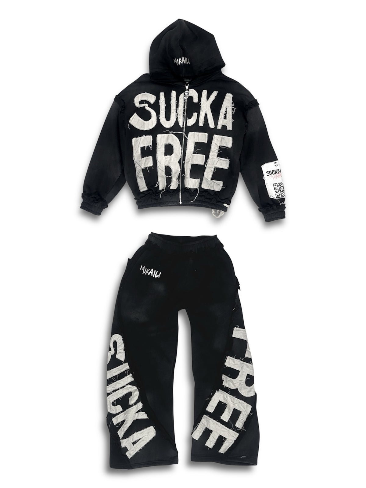 SUCKAFREE FULL-ZIP HOODIE + BOTTOMS TRACKSUIT