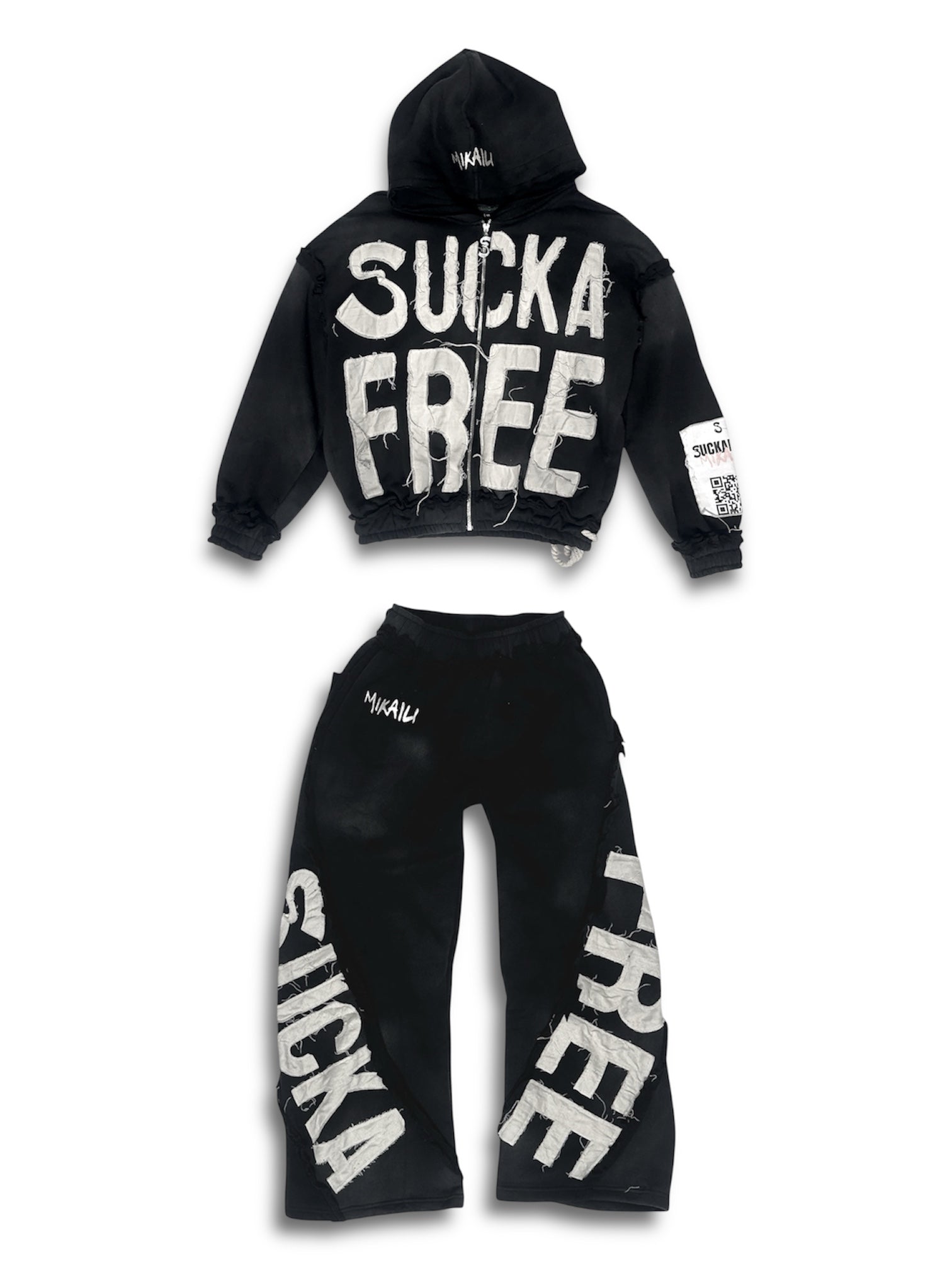 SUCKAFREE FULL-ZIP HOODIE + BOTTOMS TRACKSUIT