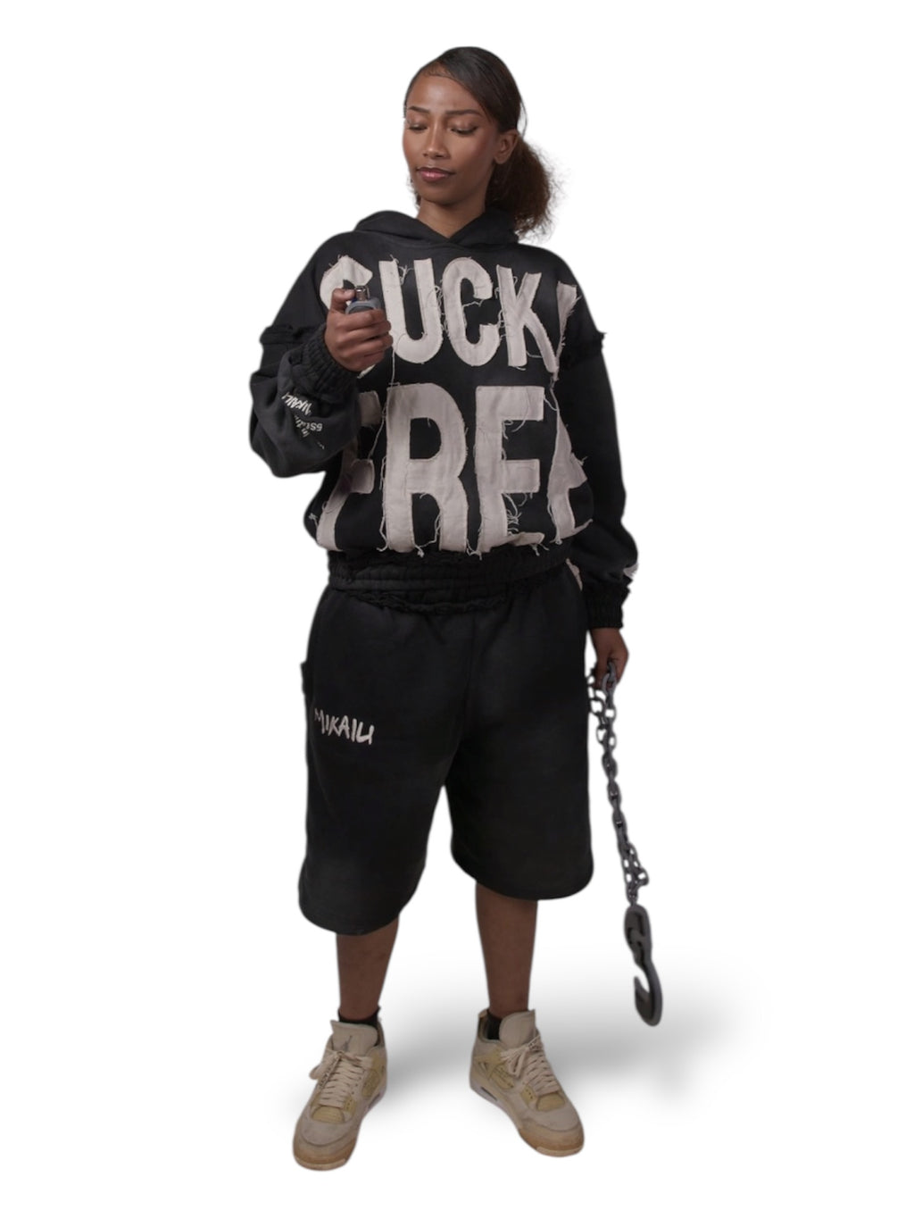 SUCKAFREE PULLOVER HOODIE + SHORTS TRACKSUIT