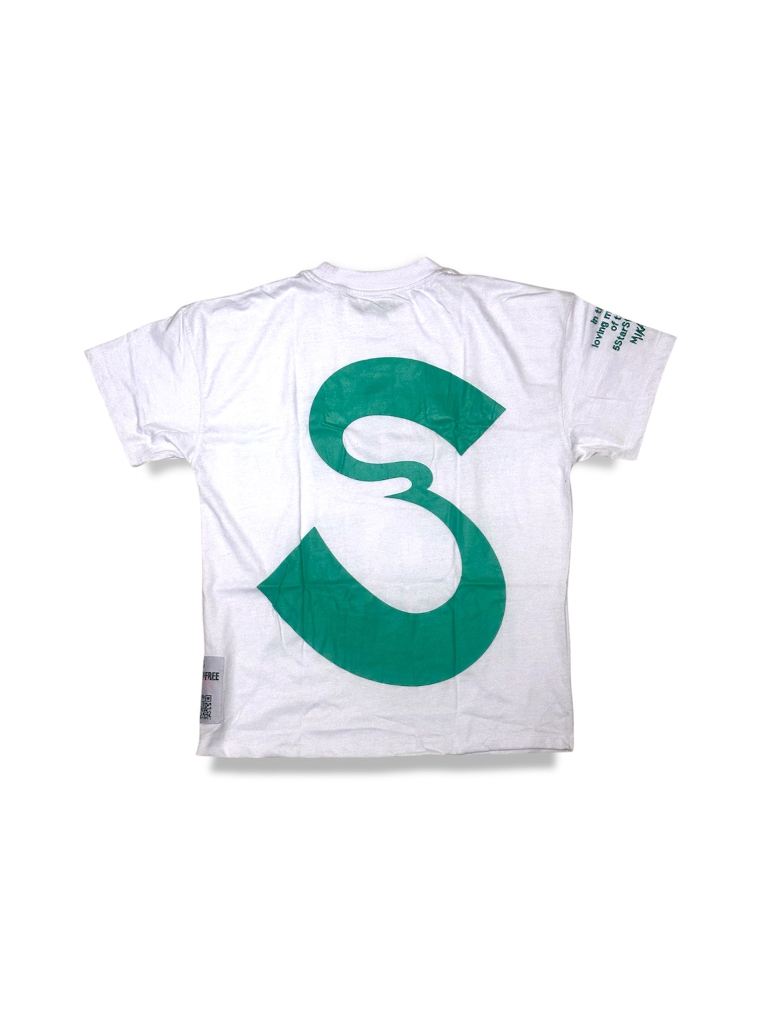 SUCKAFREE WHITE T-SHIRT GREEN PRINT